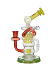 Calibear Honeycomb Twisted Recycler Dab Rig | 8" Borosilicate Glass Rig with Honeycomb Chamber & Twisted Recycler
