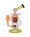 Calibear Honeycomb Twisted Recycler Dab Rig | 8" Borosilicate Glass Rig with Honeycomb Chamber & Twisted Recycler
