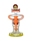 Calibear Honeycomb Twisted Recycler Dab Rig | 8" Borosilicate Glass Rig with Honeycomb Chamber & Twisted Recycler
