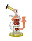 Calibear Honeycomb Twisted Recycler Dab Rig | 8" Borosilicate Glass Rig with Honeycomb Chamber & Twisted Recycler