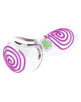 6CT BUNDLE - SeshGear Glowing Squiggles Glass Spoon Pipe - 4" / Assorted Colors