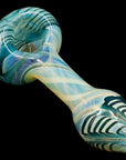 "Twisty Cane" Spoon Glass Pipe (Various Colors)