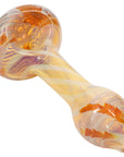"Twisty Cane" Spoon Glass Pipe (Various Colors)