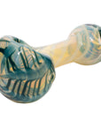 "Twisty Cane" Spoon Glass Pipe (Various Colors)