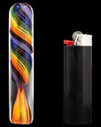 "Twisted Rainbow" Fumed Glass Chillum