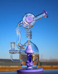 Approx. 11" Spiral Mushroom Recycler Water Pipe w/ Circ Perc