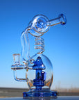 Approx. 11" Spiral Mushroom Recycler Water Pipe w/ Circ Perc