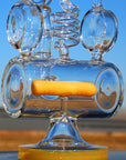 12.5" Recycler Style Inline Perc Water Pipe w/ Spring Body