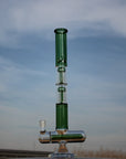 18" Inline and Dual Arm Percolated Glass Water Pipe