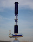 18" Inline and Dual Arm Percolated Glass Water Pipe
