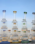 Approx. 12" Dual Matrix Percolator Glass Water Pipe