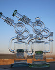 Approx. 11.5" Recycler Style Water Pipe w/ Dual Percs