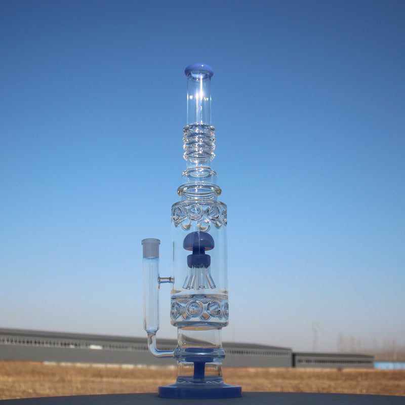 19.5" Jellyfish Sprinkler &amp; Matrix Perc Glass Water Pipe