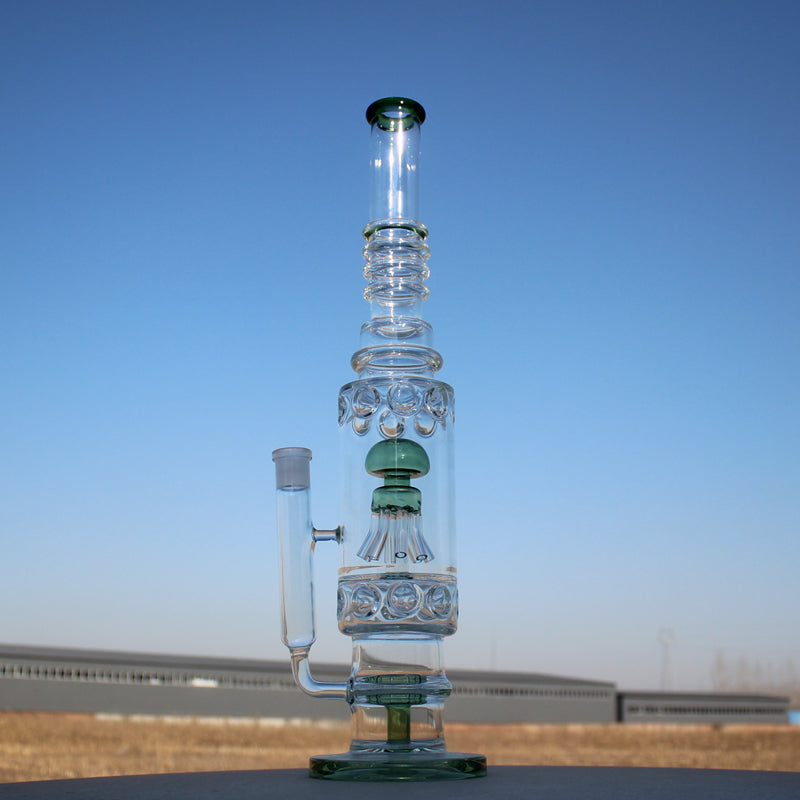 19.5" Jellyfish Sprinkler &amp; Matrix Perc Glass Water Pipe