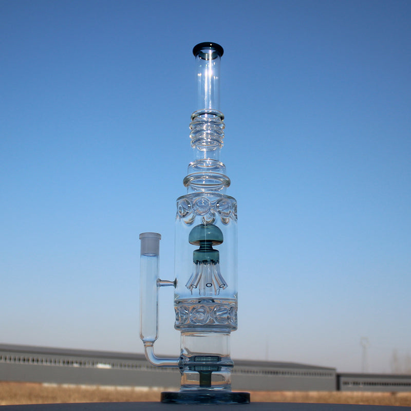 19.5" Jellyfish Sprinkler &amp; Matrix Perc Glass Water Pipe