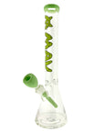 THE SLIMER 9mm 18" thick slime colored beaker bong+ matching stem and bowl