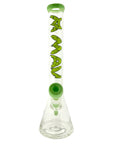 THE SLIMER 9mm 18" thick slime colored beaker bong+ matching stem and bowl