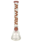 THE GUMGUM 9mm 18" thick pink top colored beaker bong+ matching stem and bowl