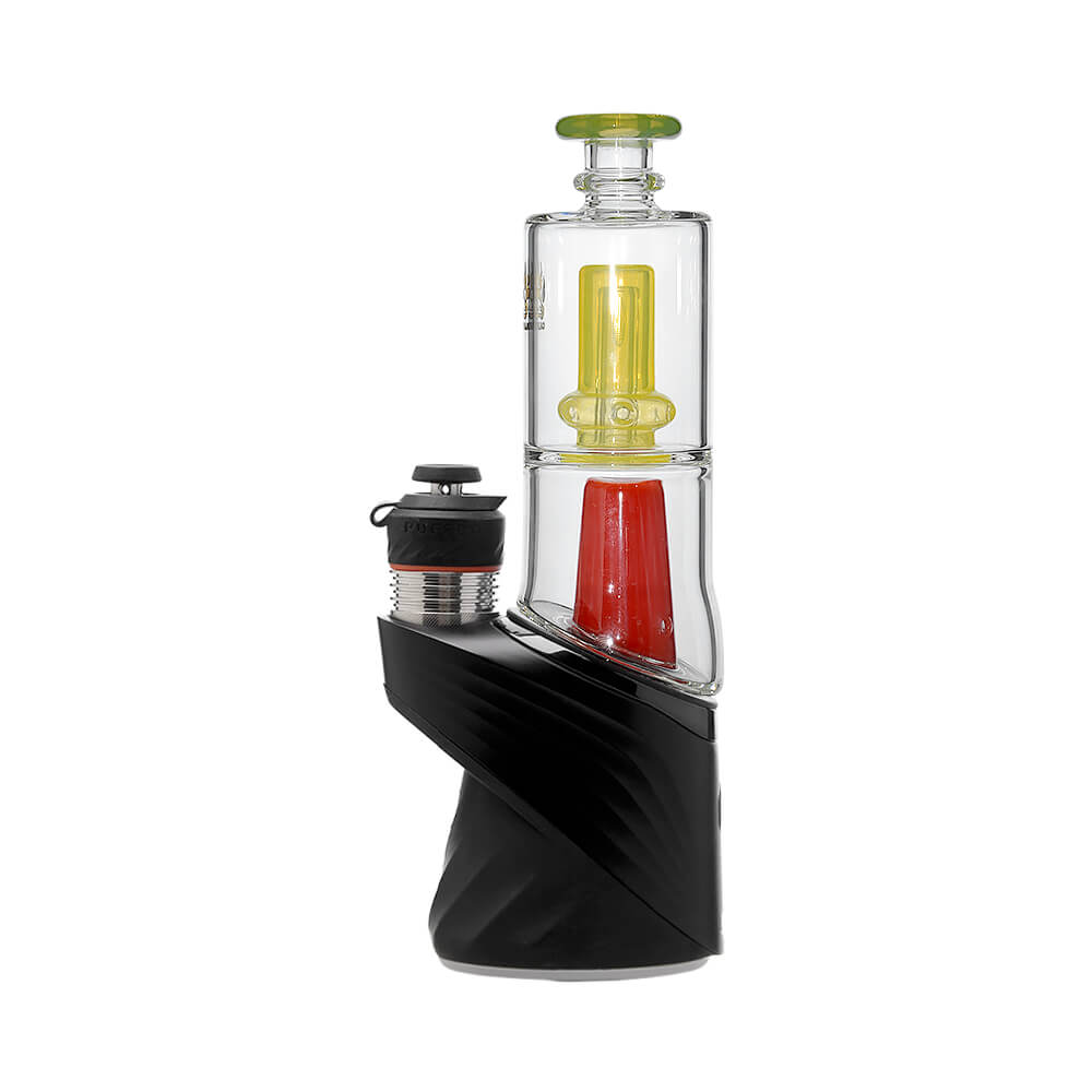 Double Perc Puffco Peak OG &amp; Pro Glass Attachment Encased W/ Opal | Calibear