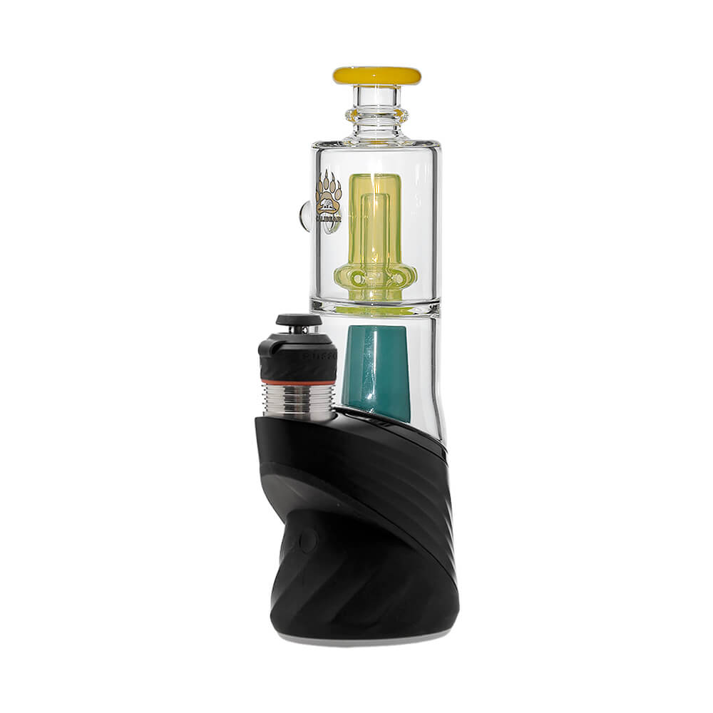 Double Perc Puffco Peak OG &amp; Pro Glass Attachment Encased W/ Opal | Calibear