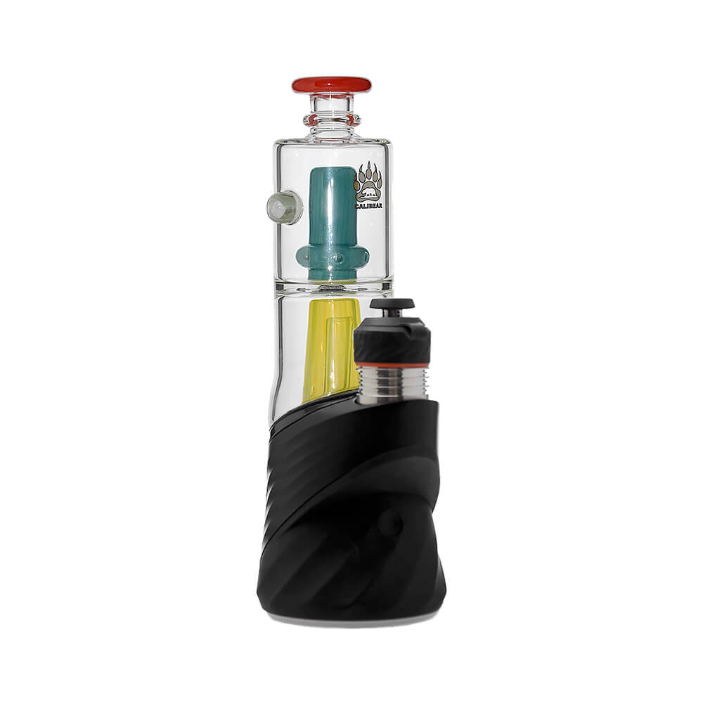 Double Perc Puffco Peak OG &amp; Pro Glass Attachment Encased W/ Opal | Calibear