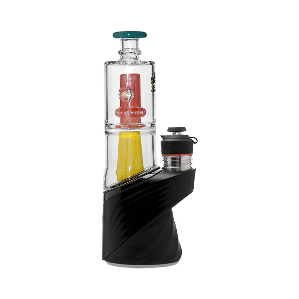 Double Perc Puffco Peak OG &amp; Pro Glass Attachment Encased W/ Opal | Calibear