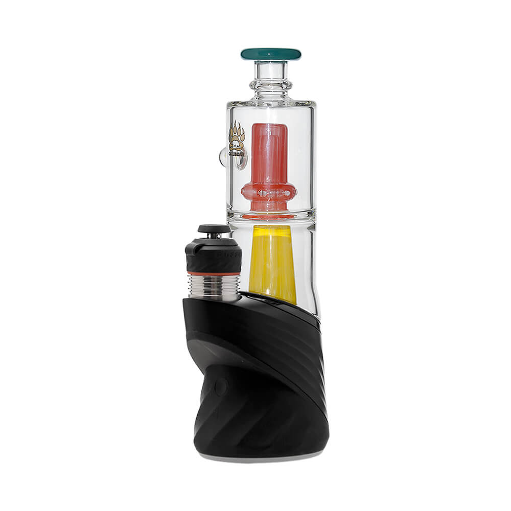 Double Perc Puffco Peak OG &amp; Pro Glass Attachment Encased W/ Opal | Calibear