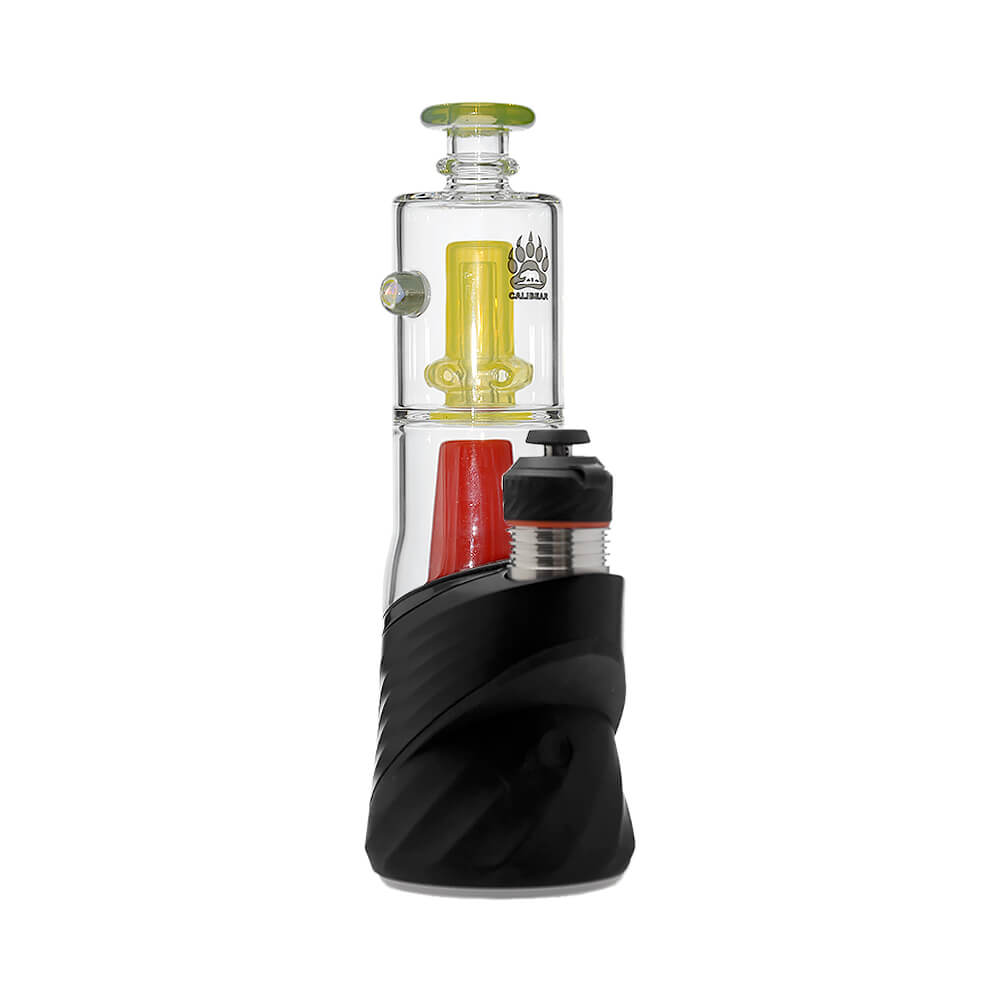 Double Perc Puffco Peak OG &amp; Pro Glass Attachment Encased W/ Opal | Calibear