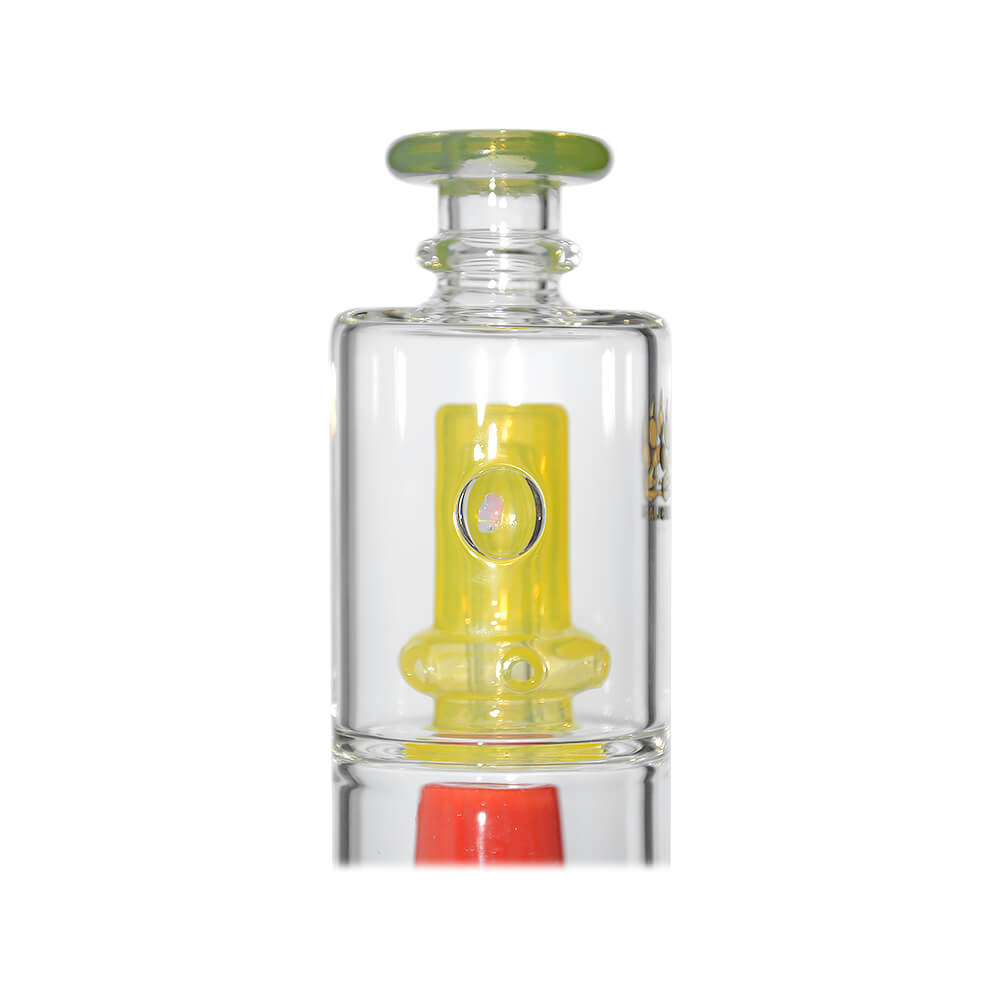 Double Perc Puffco Peak OG &amp; Pro Glass Attachment Encased W/ Opal | Calibear