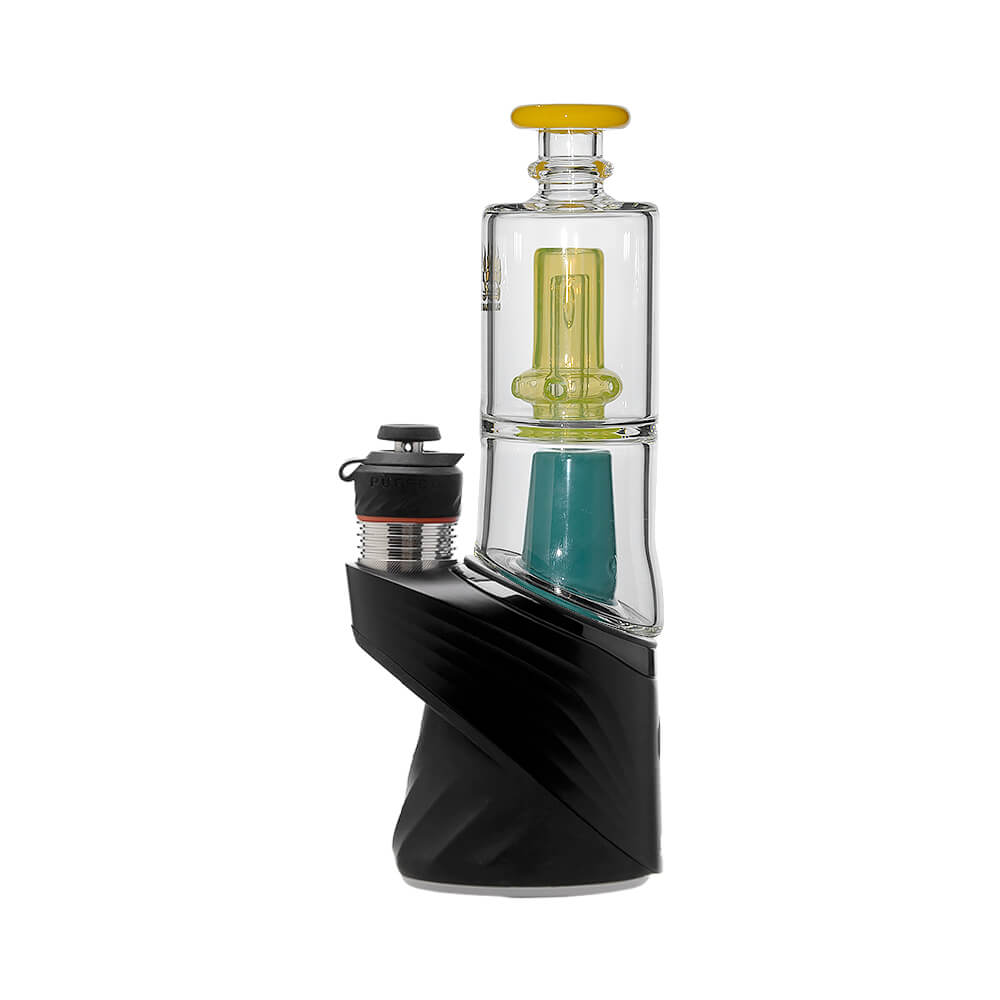 Double Perc Puffco Peak OG &amp; Pro Glass Attachment Encased W/ Opal | Calibear