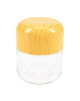 Glass Stash Jar – Wood-Grain Tamper Cap