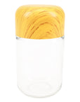 Glass Stash Jar – Wood-Grain Tamper Cap
