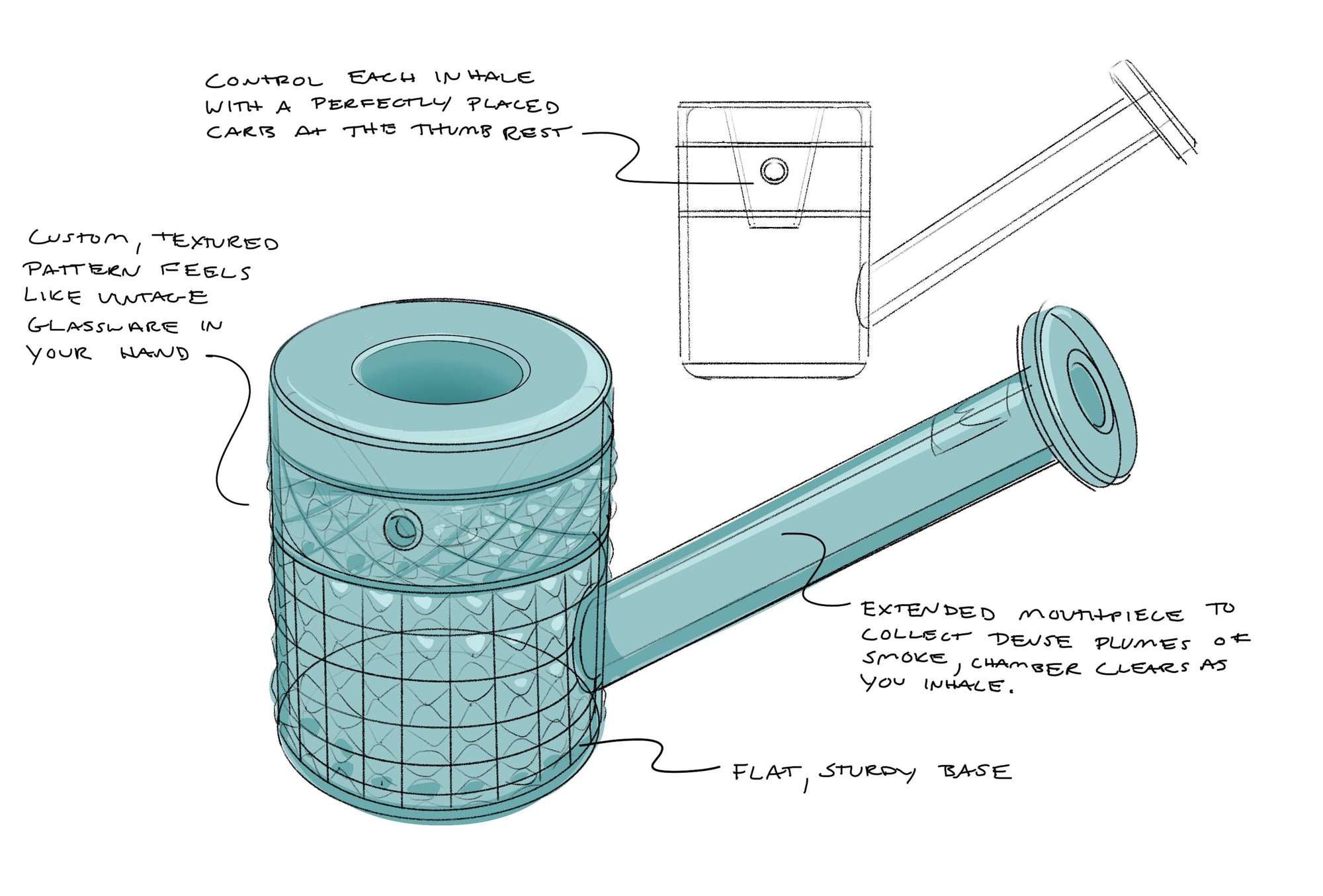 Twenties Collection Hand Pipe | Midnight