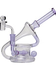 Human Grade 7.5" Recycler 45 (Triple Marble) Glass Rig Water Pipe