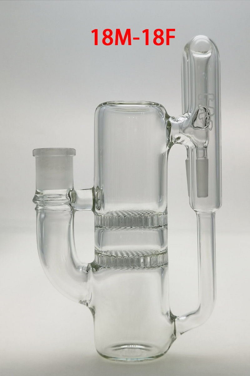 TAG - 8.25" Double Honeycomb Ash Catcher w/ Recycling E.C. 50x5MM (18MM Male to 18MM Female)