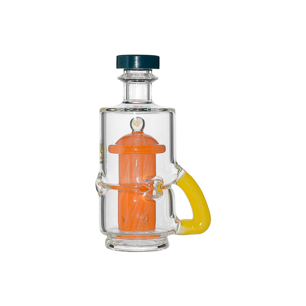Mini French Press Recycler Rig Glass Attachment for Puffco Peak OG &amp; Pro | Calibear