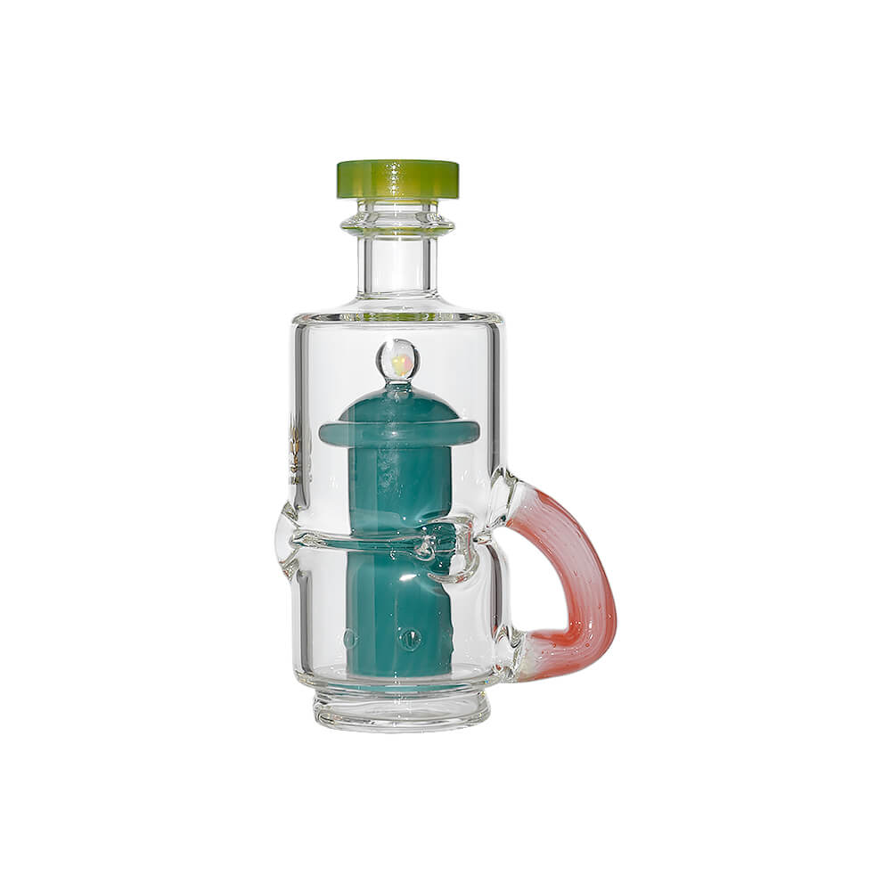 Mini French Press Recycler Rig Glass Attachment for Puffco Peak OG &amp; Pro | Calibear