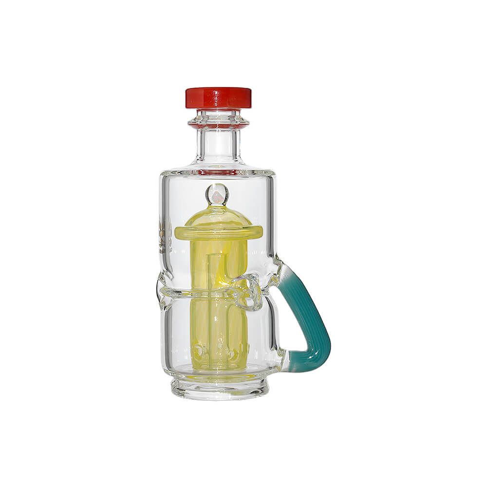 Mini French Press Recycler Rig Glass Attachment for Puffco Peak OG &amp; Pro | Calibear