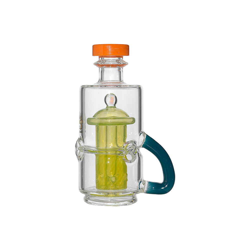 Mini French Press Recycler Rig Glass Attachment for Puffco Peak OG &amp; Pro | Calibear
