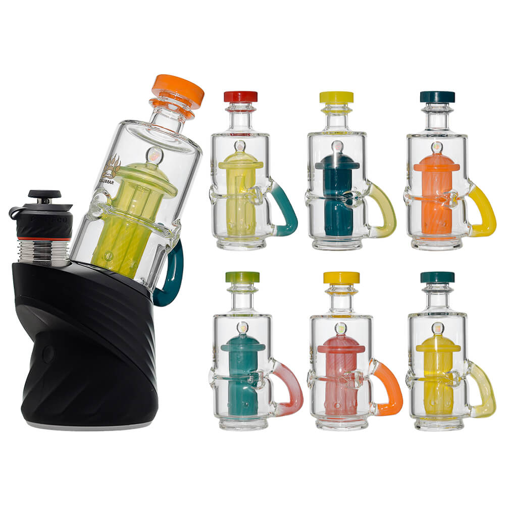 Mini French Press Recycler Rig Glass Attachment for Puffco Peak OG &amp; Pro | Calibear
