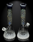 Telekinesis 11" Dark Blue Frit Beaker Bong