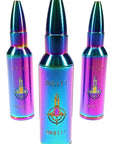 Rainbow Metal Bullet Hand Pipe “Holo Round” – 5 Screens