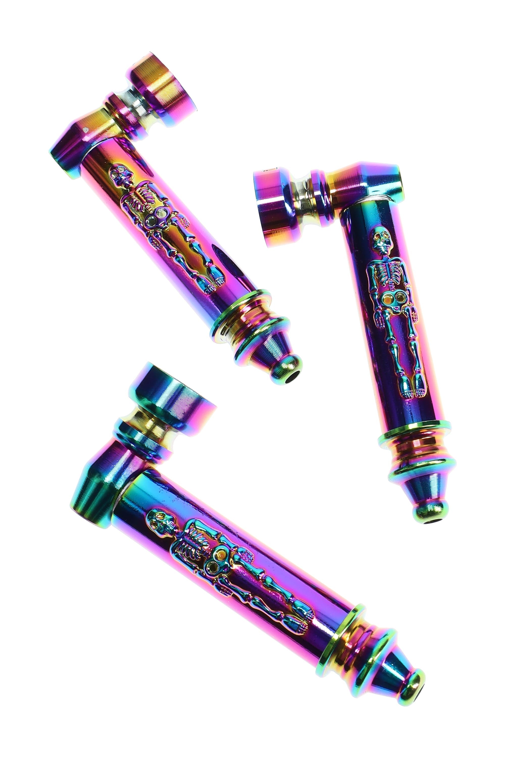 Metal Skeleton Hand Pipe “Bone Ranger” – 3″ – Gift Set with 5 Screens