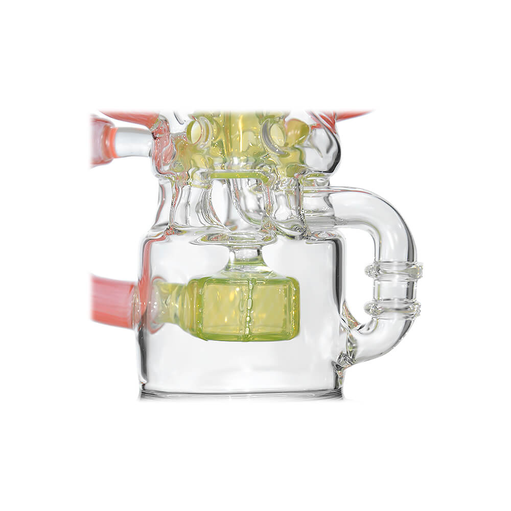 Calibear Multi-Chamber Recycler Dab Rig | 8" Borosilicate Glass Rig with Looping Recycler Pathways