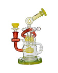 Calibear Multi-Chamber Recycler Dab Rig | 8" Borosilicate Glass Rig with Looping Recycler Pathways