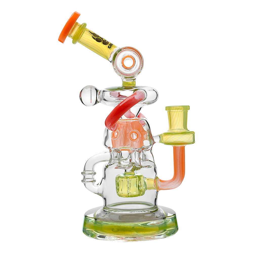 Calibear Multi-Chamber Recycler Dab Rig | 8" Borosilicate Glass Rig with Looping Recycler Pathways