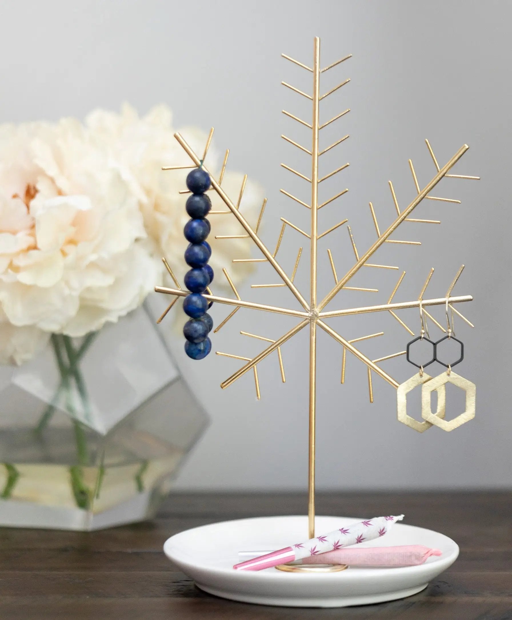 Cannabis Leaf Jewelry Tree