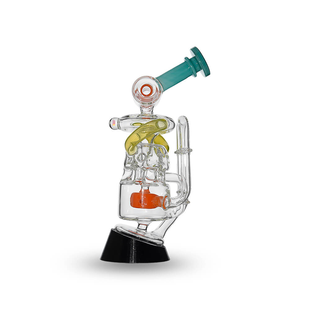 Multi Chamber Recycler Glass Attachment for Puffco Peak OG &amp; Pro | Calibear