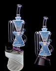 Opal White Klein Recycler W/ Amazing Tornado for Puffco Peak OG & Pro | Calibear