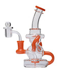 Human Grade Stubby Klein Glass Recycler Rig Water Pipe